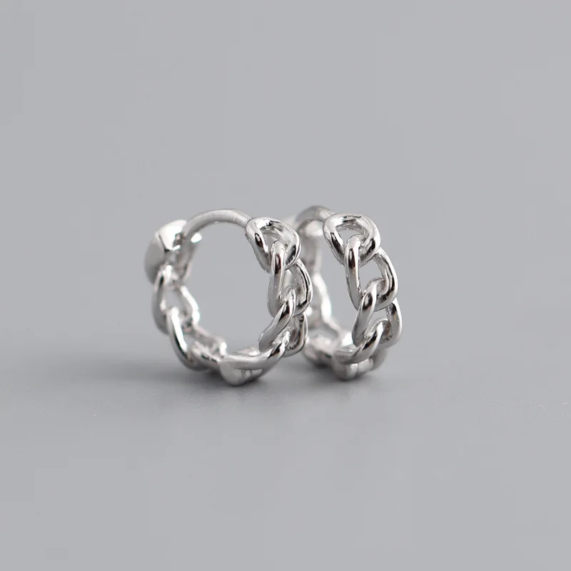 XIYANIKE Silver Color French Punk Hip-Hop Geometric Small Hoop Earrings for Women Gold Silver Party Jewelry Accessories