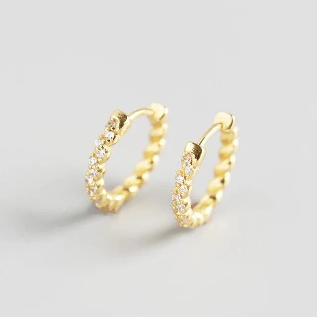 XIYANIKE Silver Color French Punk Hip-Hop Geometric Small Hoop Earrings for Women Gold Silver Party Jewelry Accessories