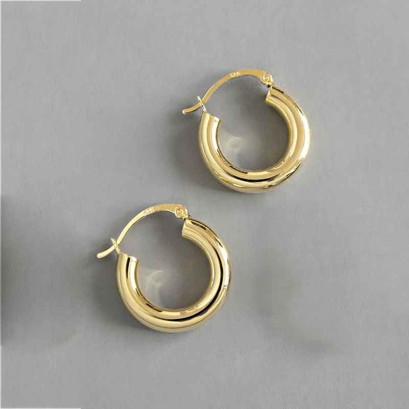 XIYANIKE Silver Color French Punk Hip-Hop Geometric Small Hoop Earrings for Women Gold Silver Party Jewelry Accessories
