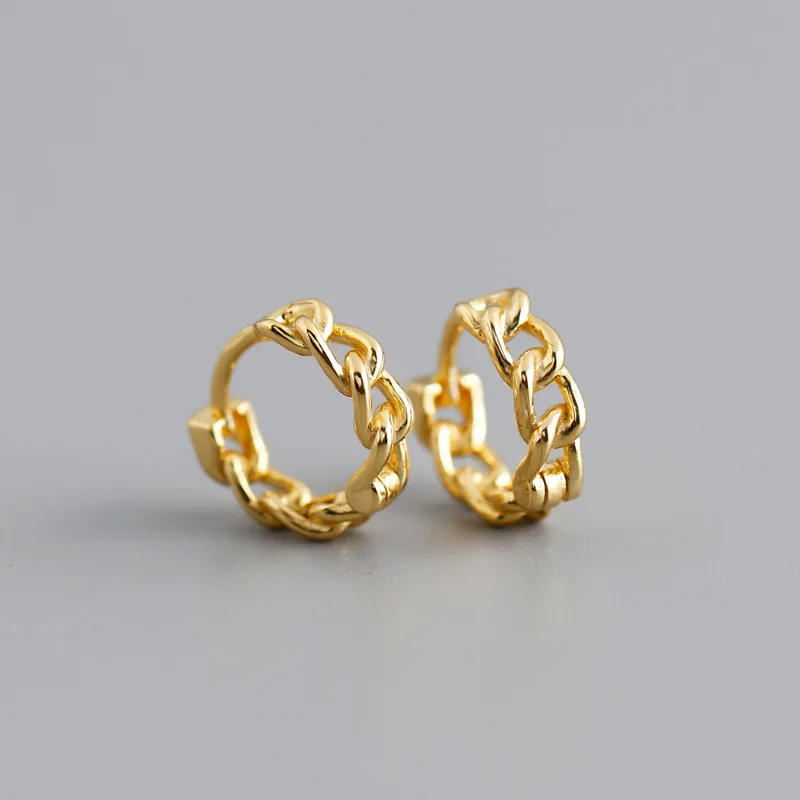 XIYANIKE Silver Color French Punk Hip-Hop Geometric Small Hoop Earrings for Women Gold Silver Party Jewelry Accessories