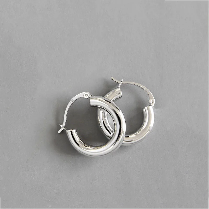 XIYANIKE Silver Color French Punk Hip-Hop Geometric Small Hoop Earrings for Women Gold Silver Party Jewelry Accessories