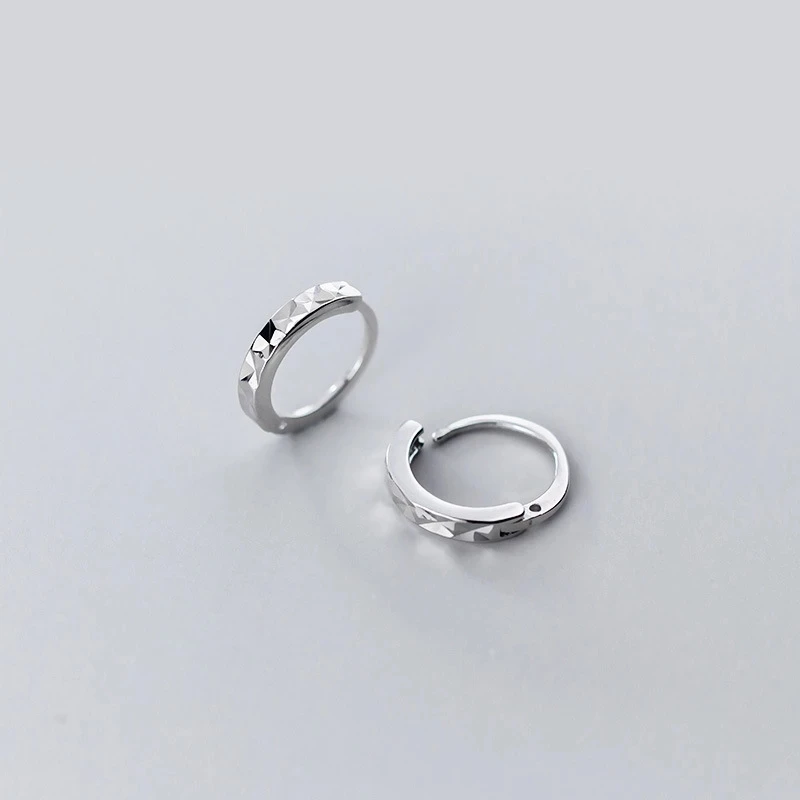 XIYANIKE Silver Color French Punk Hip-Hop Geometric Small Hoop Earrings for Women Gold Silver Party Jewelry Accessories