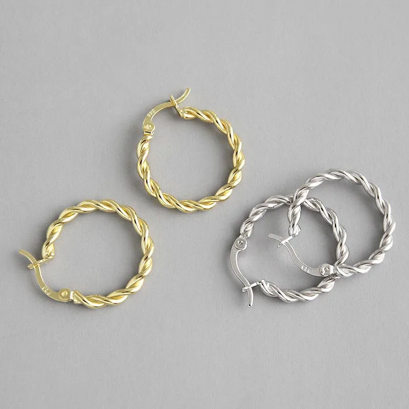 XIYANIKE Silver Color French Punk Hip-Hop Geometric Small Hoop Earrings for Women Gold Silver Party Jewelry Accessories