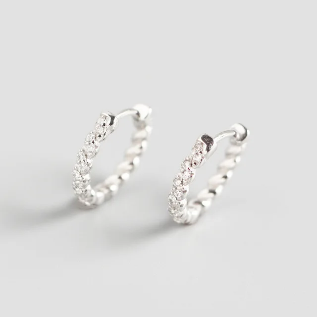 XIYANIKE Silver Color French Punk Hip-Hop Geometric Small Hoop Earrings for Women Gold Silver Party Jewelry Accessories