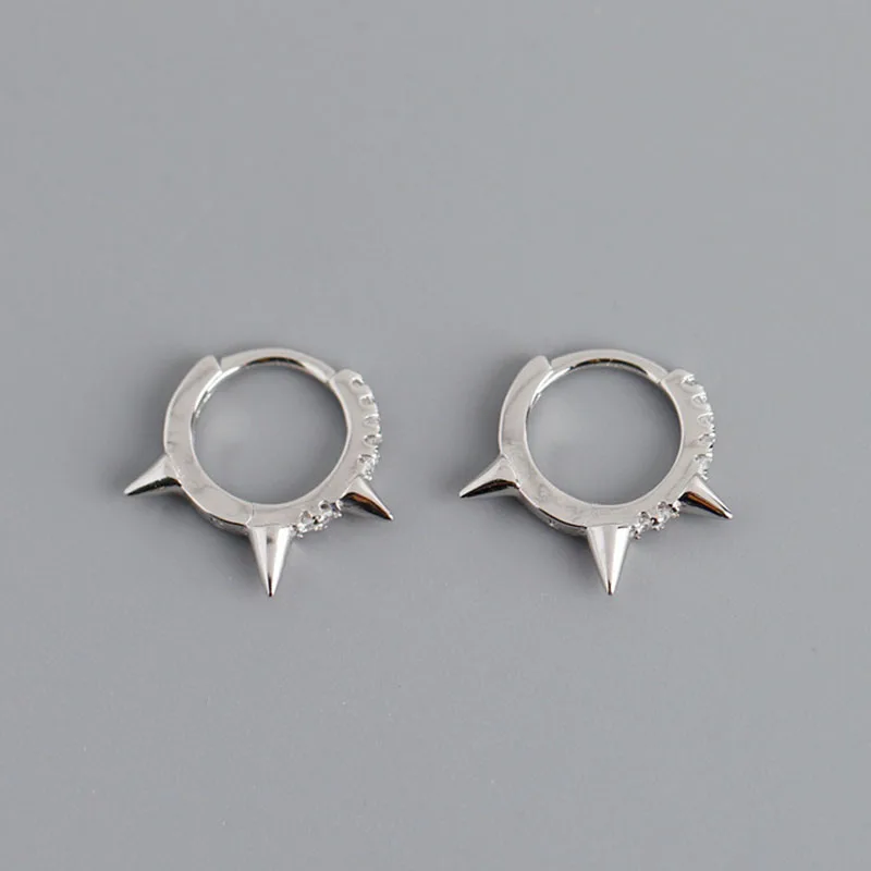 XIYANIKE Silver Color French Punk Hip-Hop Geometric Small Hoop Earrings for Women Gold Silver Party Jewelry Accessories