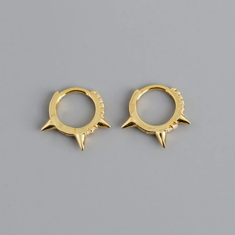 XIYANIKE Silver Color French Punk Hip-Hop Geometric Small Hoop Earrings for Women Gold Silver Party Jewelry Accessories