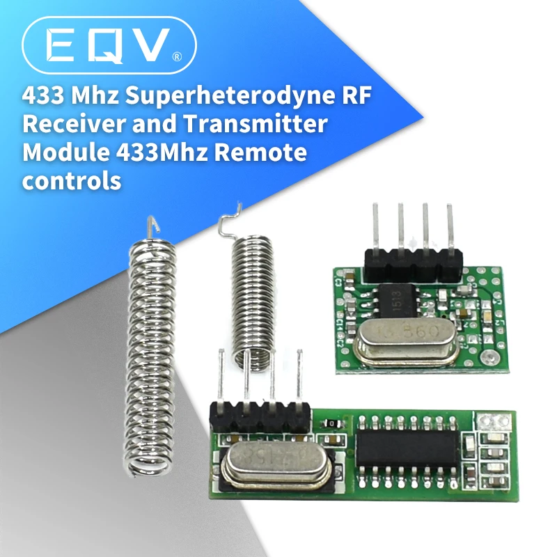 433 Mhz Superheterodyne RF Receiver and Transmitter Module 433Mhz Remote controls For Arduino uno Wireless module Diy Kits