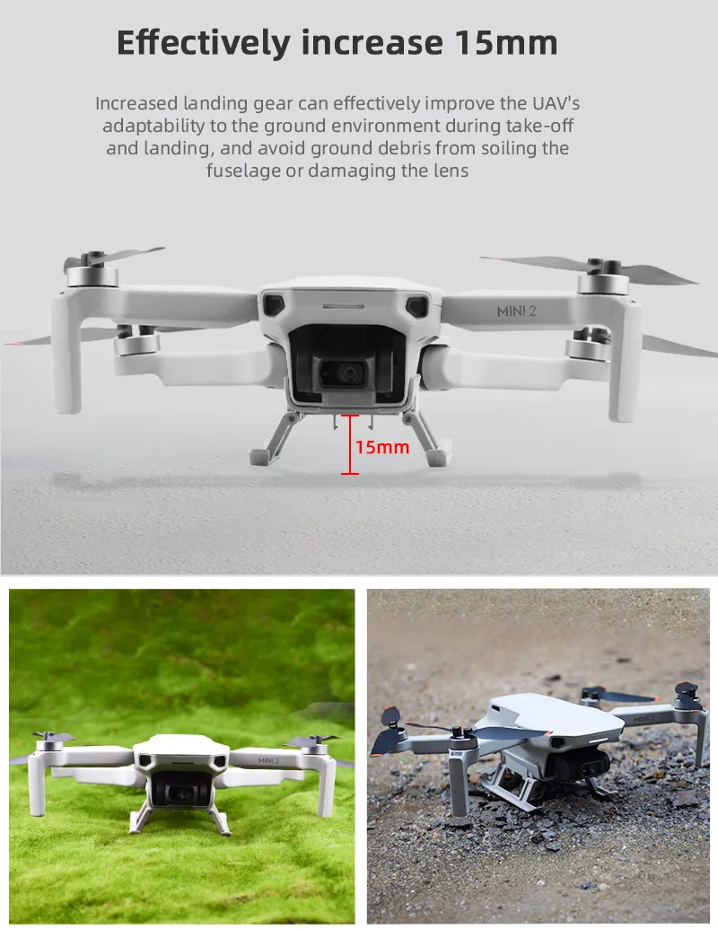 BRDRC Landing Gear Compatible with DJI Mini 4K/Mini 2/Mavic Mini/SE Quick-Release Legs Drone Accessories