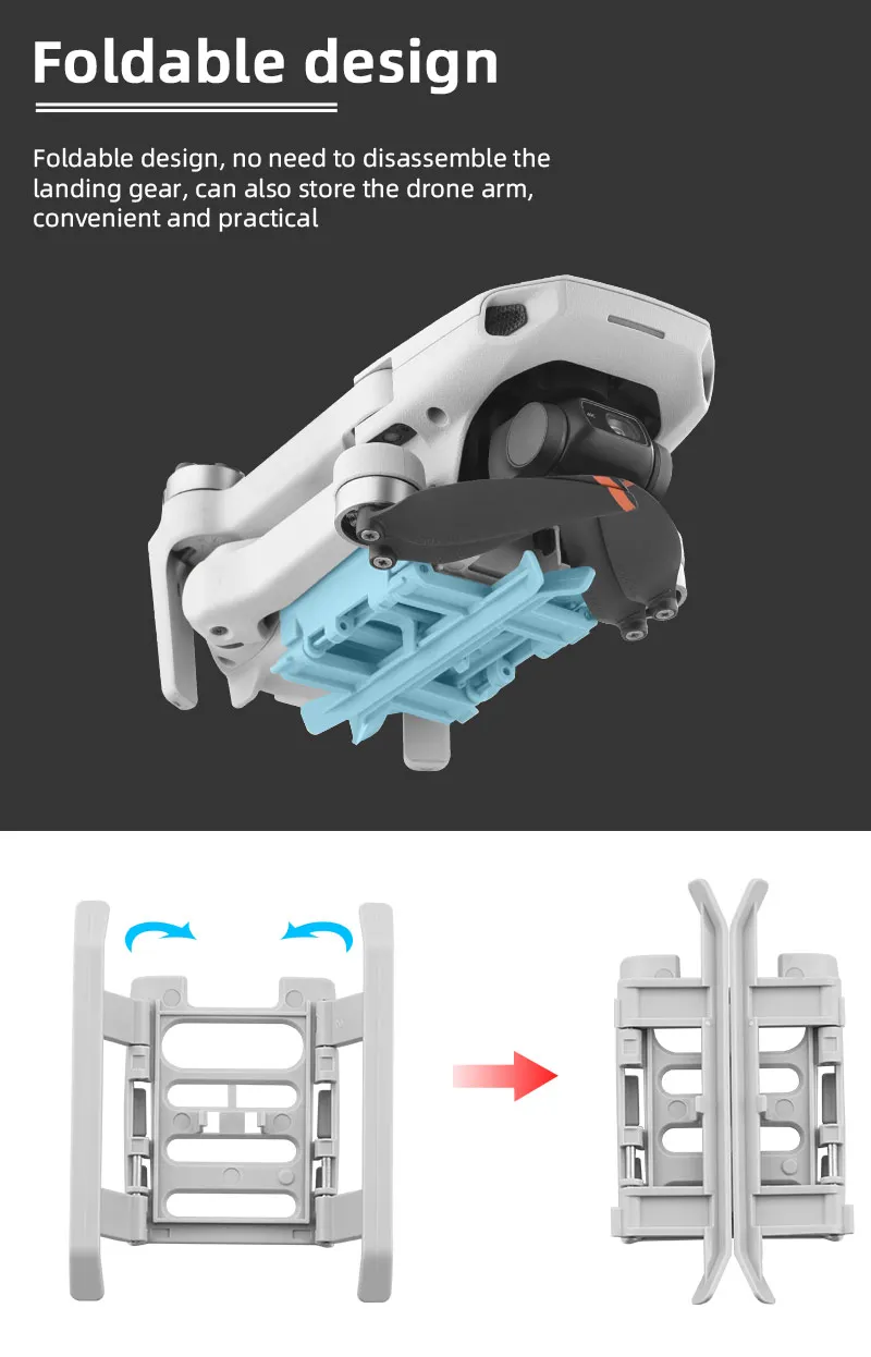 BRDRC Landing Gear Compatible with DJI Mini 4K/Mini 2/Mavic Mini/SE Quick-Release Legs Drone Accessories