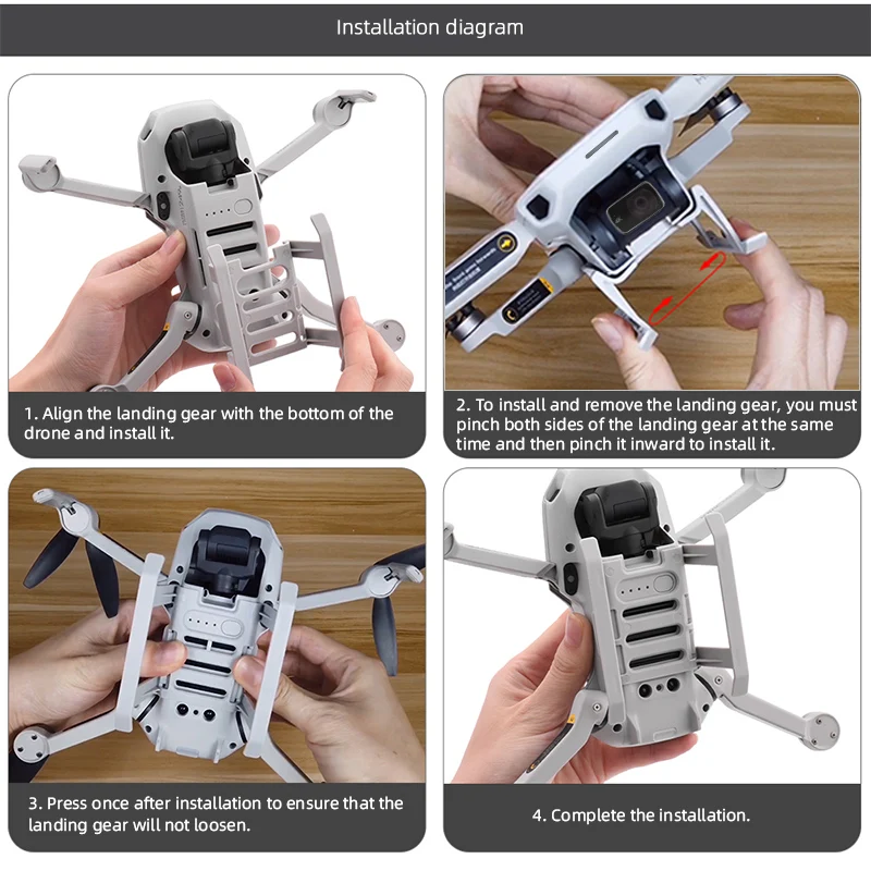 BRDRC Landing Gear Compatible with DJI Mini 4K/Mini 2/Mavic Mini/SE Quick-Release Legs Drone Accessories