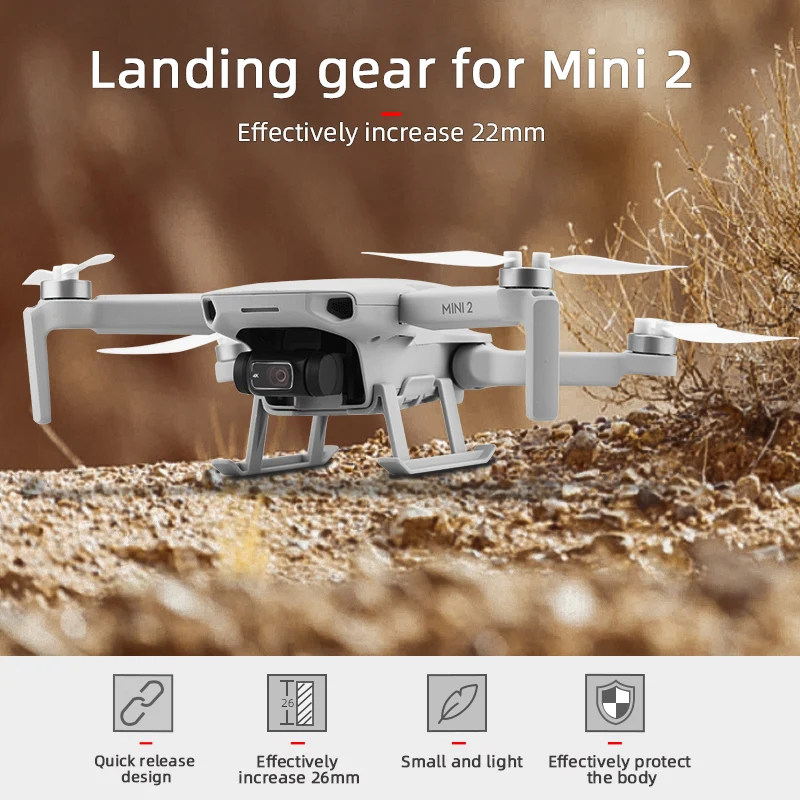BRDRC Landing Gear Compatible with DJI Mini 4K/Mini 2/Mavic Mini/SE Quick-Release Legs Drone Accessories