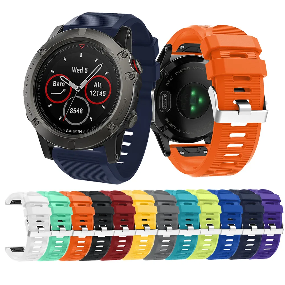 26 22 20mm Quick Release EasyFit Silicone Watchband WristStrap For Garmin Fenix 6 5X 5 5s Plus 3 3HR S60 D2 Mk1 Smart watchstrap