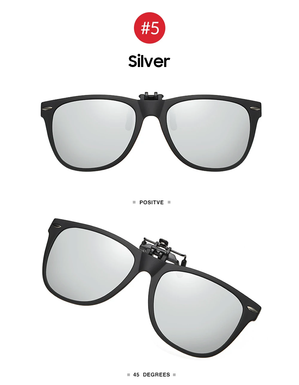 VIVIBEE Men Photochromic Polarized Lens Flip Up Clip on Sunglasses Women Driving Sun Glasses with Clips 2026 Trending Product