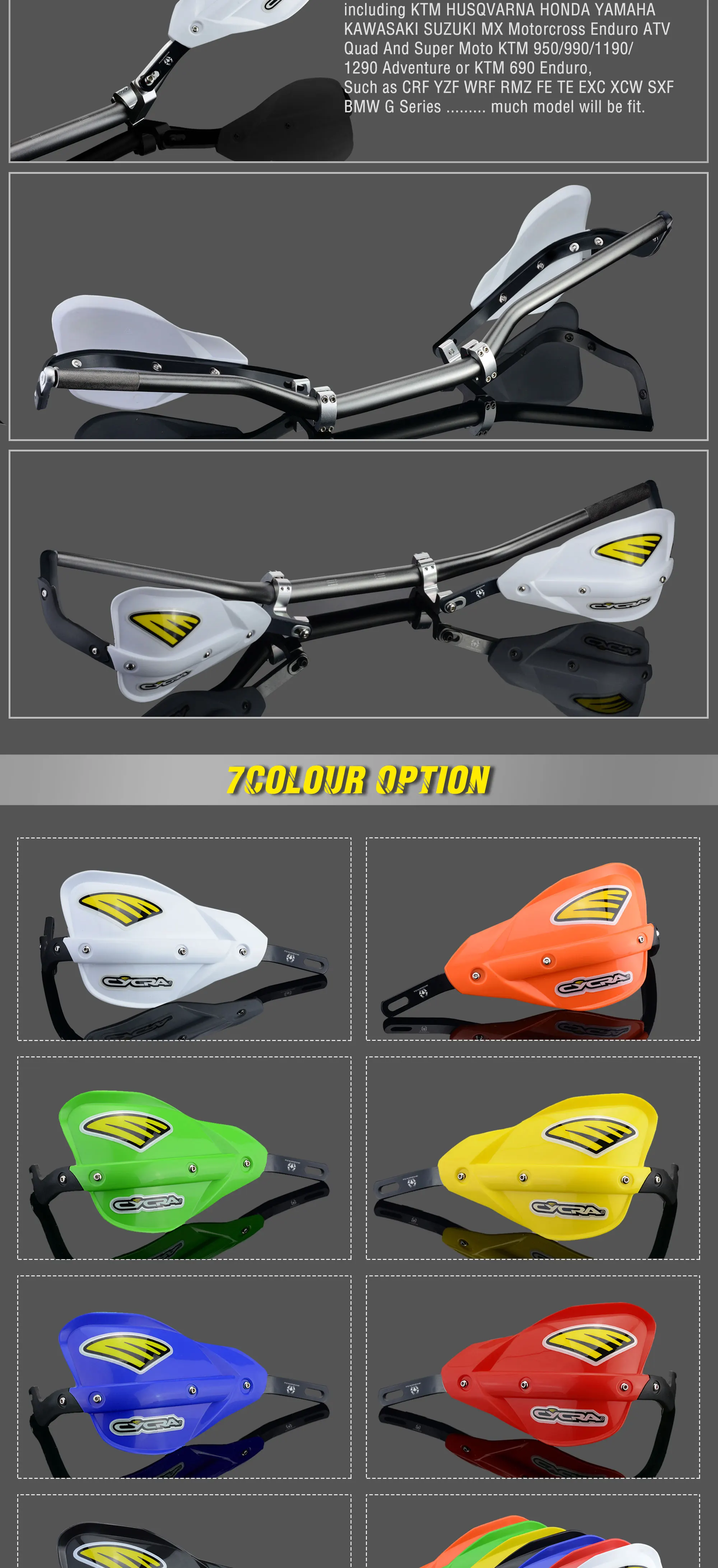 Powerzone Probend Handguards For Honda KTM ADV EXC EnduroHusqvarna TE CRF WRF DRZ KLX Motorcycle Dirt Bike ATV Handlebar