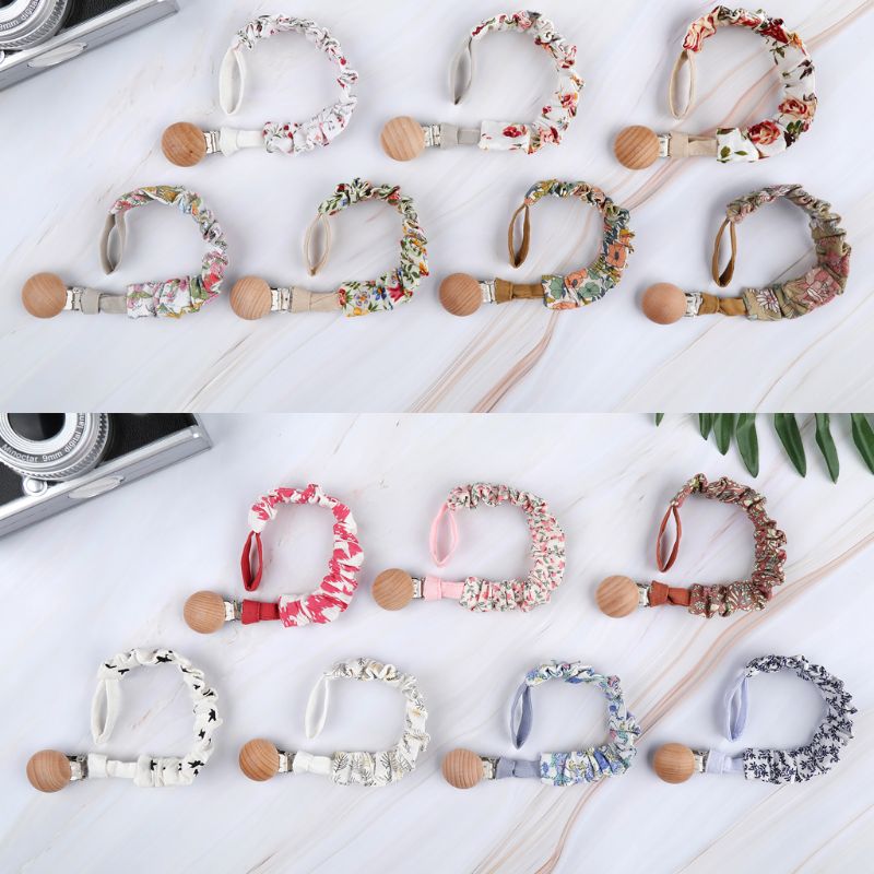 Baby Infant Cotton Pacifier Clip for Newborn Teething Soother Chew Dummy Chains CORB