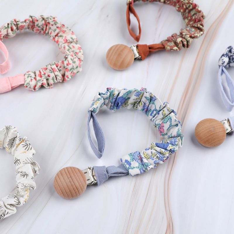 Baby Infant Cotton Pacifier Clip for Newborn Teething Soother Chew Dummy Chains CORB