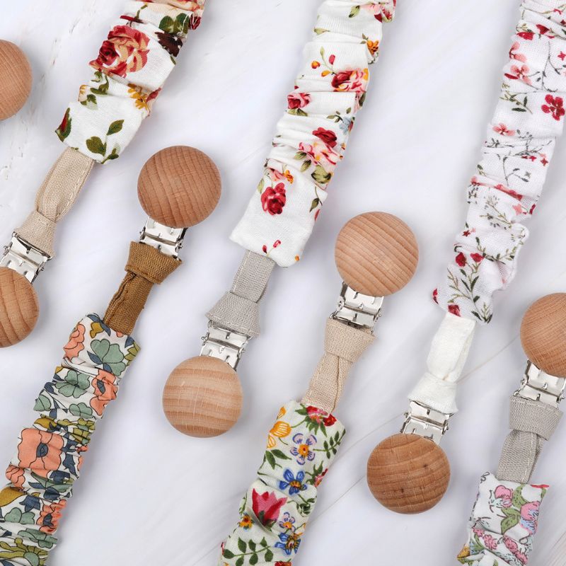 Baby Infant Cotton Pacifier Clip for Newborn Teething Soother Chew Dummy Chains CORB