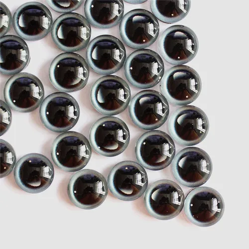 6mm Random Mixed Toys Dolls Dragon Eyes Round Glass Cabochon Flatback Photo For DIY Making Accessories by Pairs K06171