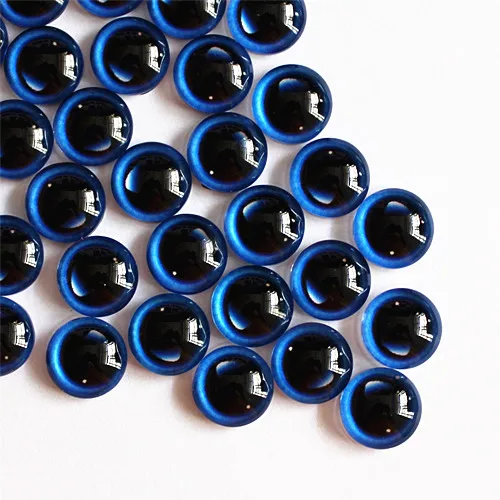 6mm Random Mixed Toys Dolls Dragon Eyes Round Glass Cabochon Flatback Photo For DIY Making Accessories by Pairs K06171