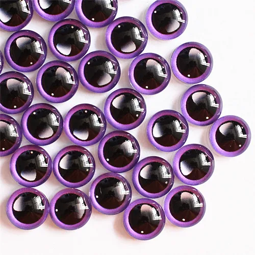6mm Random Mixed Toys Dolls Dragon Eyes Round Glass Cabochon Flatback Photo For DIY Making Accessories by Pairs K06171