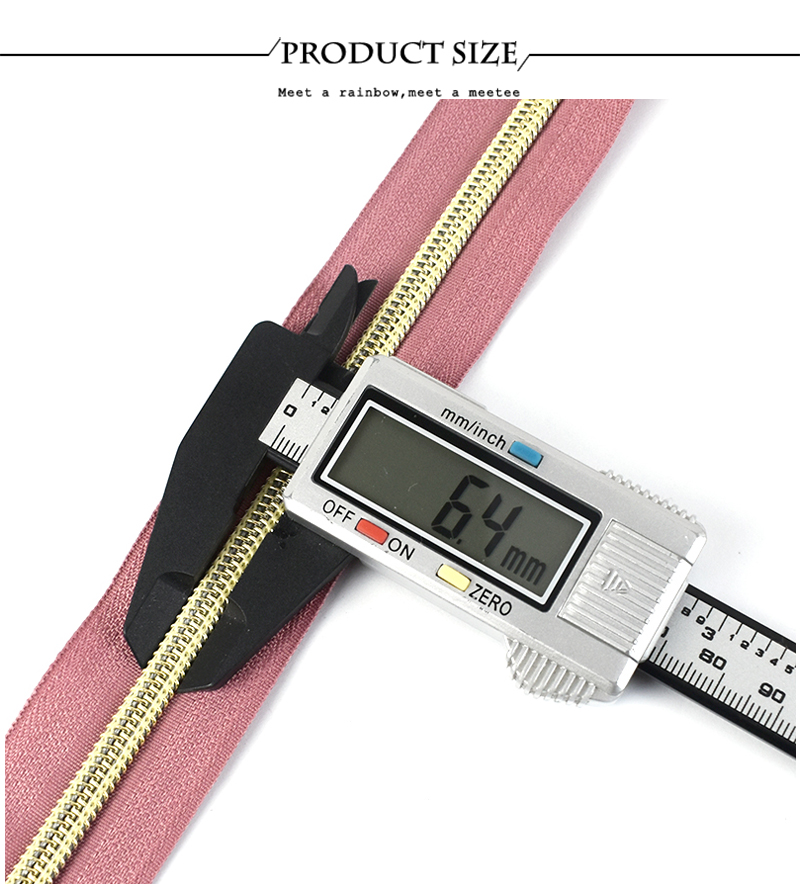 Meetee 2/4/8/10M 5# Nylon Coil Code Zippers Decor DIY Sewing Bags Purse Garment Zipper Tapes Colorful Zips Repair Accessories