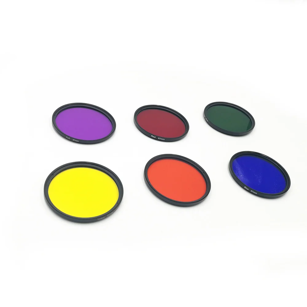 NEW 37 40.5 43 46 49 52 55 58 62 67 72 77 82mm DSLR Camera Lens Red Orange Yellow Green Blue Purple Color Filter for Canon