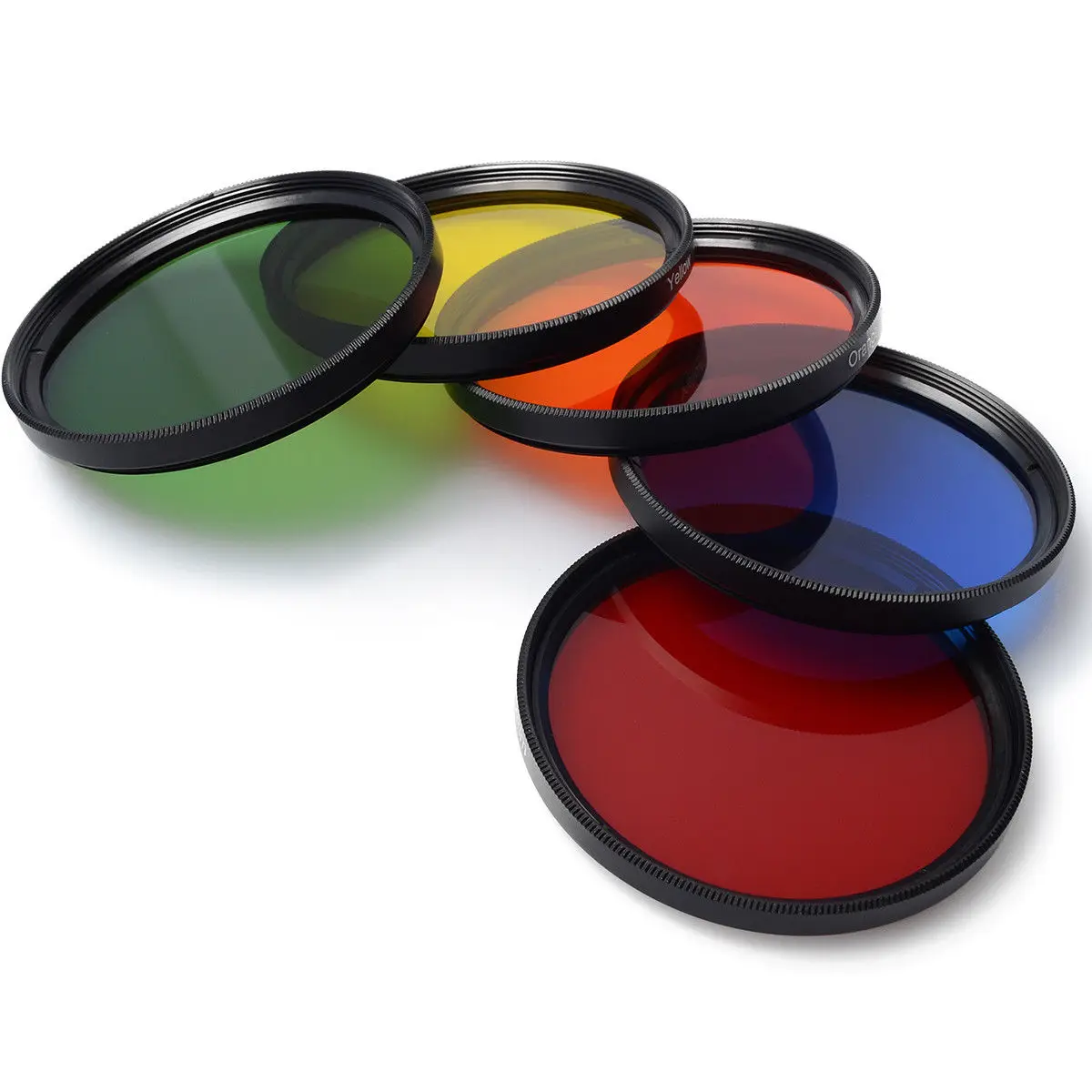 NEW 37 40.5 43 46 49 52 55 58 62 67 72 77 82mm DSLR Camera Lens Red Orange Yellow Green Blue Purple Color Filter for Canon