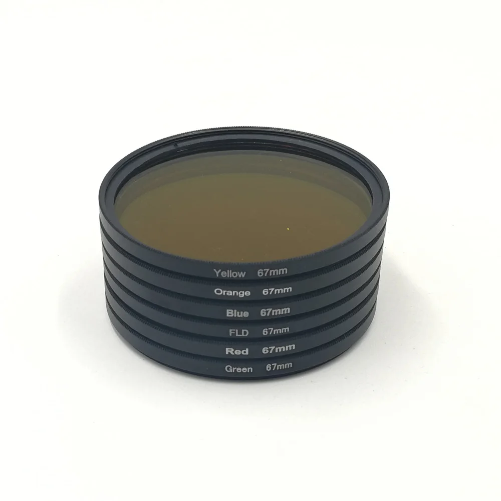 NEW 37 40.5 43 46 49 52 55 58 62 67 72 77 82mm DSLR Camera Lens Red Orange Yellow Green Blue Purple Color Filter for Canon