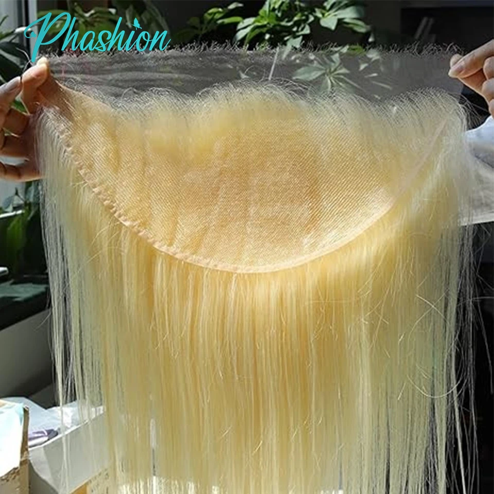 Phashion 13x6 13x4 Real Hd Lace Frontal 7x7 6x6 5x5 4x4 Blonde Swiss Closure 613 Silky Straight Brazilian 100% Remy Human Hair