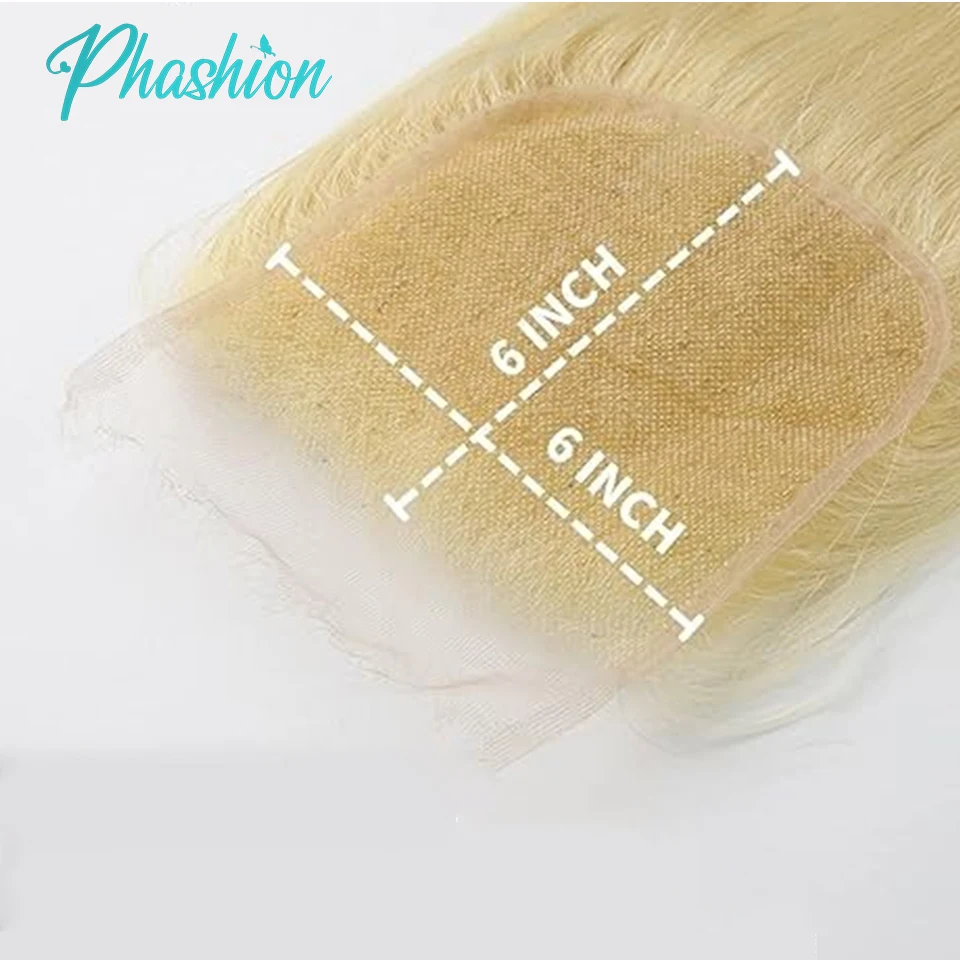 Phashion 13x6 13x4 Real Hd Lace Frontal 7x7 6x6 5x5 4x4 Blonde Swiss Closure 613 Silky Straight Brazilian 100% Remy Human Hair