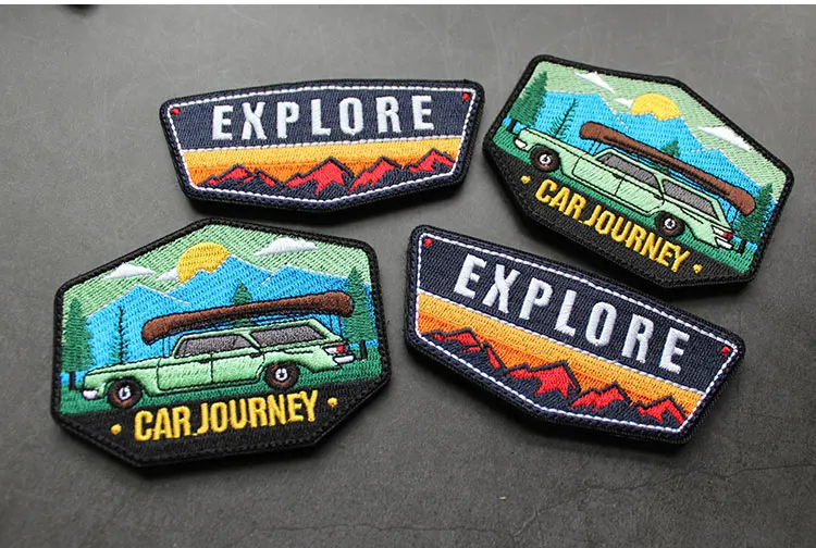 NEW Design Mountaineering EXPLORE Adventure 3D Embroidery Patch Off-Road Travel Car DIY Morale Magic Armband With Backpack Patch