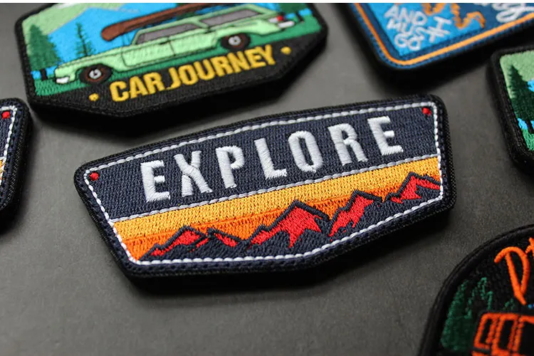 NEW Design Mountaineering EXPLORE Adventure 3D Embroidery Patch Off-Road Travel Car DIY Morale Magic Armband With Backpack Patch