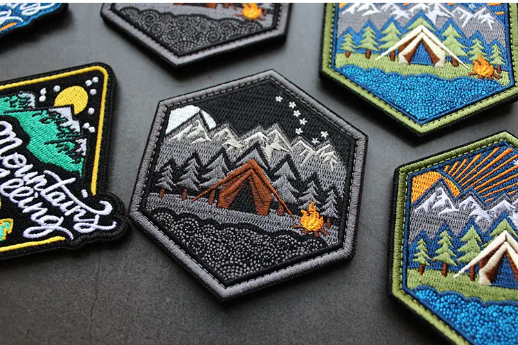 NEW Design Mountaineering EXPLORE Adventure 3D Embroidery Patch Off-Road Travel Car DIY Morale Magic Armband With Backpack Patch