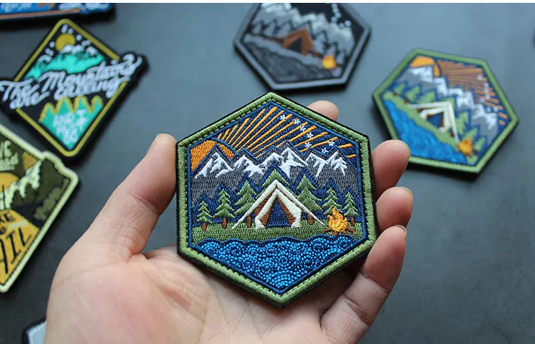 NEW Design Mountaineering EXPLORE Adventure 3D Embroidery Patch Off-Road Travel Car DIY Morale Magic Armband With Backpack Patch