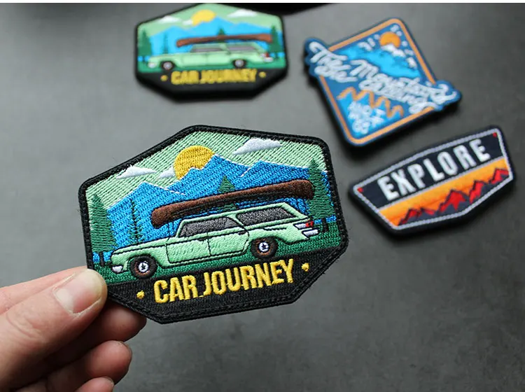 NEW Design Mountaineering EXPLORE Adventure 3D Embroidery Patch Off-Road Travel Car DIY Morale Magic Armband With Backpack Patch