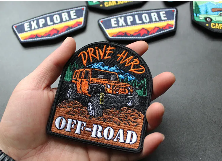 NEW Design Mountaineering EXPLORE Adventure 3D Embroidery Patch Off-Road Travel Car DIY Morale Magic Armband With Backpack Patch