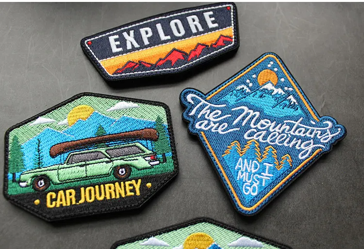 NEW Design Mountaineering EXPLORE Adventure 3D Embroidery Patch Off-Road Travel Car DIY Morale Magic Armband With Backpack Patch