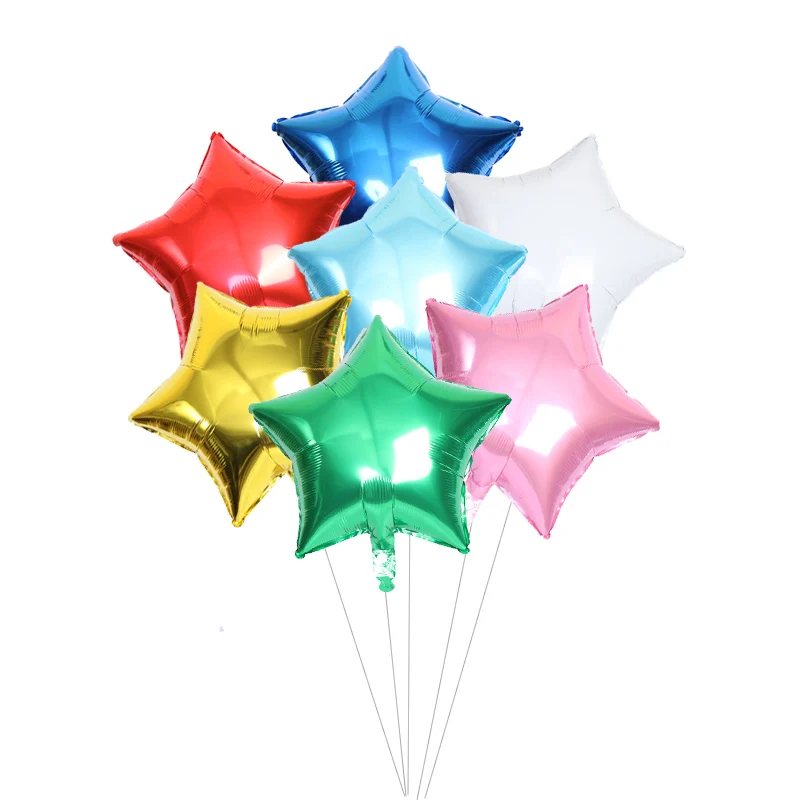 10Pcs 10inch Rose Gold Silver Foil Star Balloon Birthday Wedding Christmas Party Decor Baby Shower Supplies Kids Globos