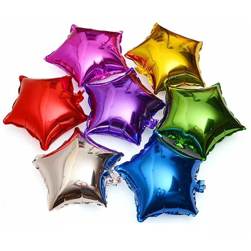 10Pcs 10inch Rose Gold Silver Foil Star Balloon Birthday Wedding Christmas Party Decor Baby Shower Supplies Kids Globos