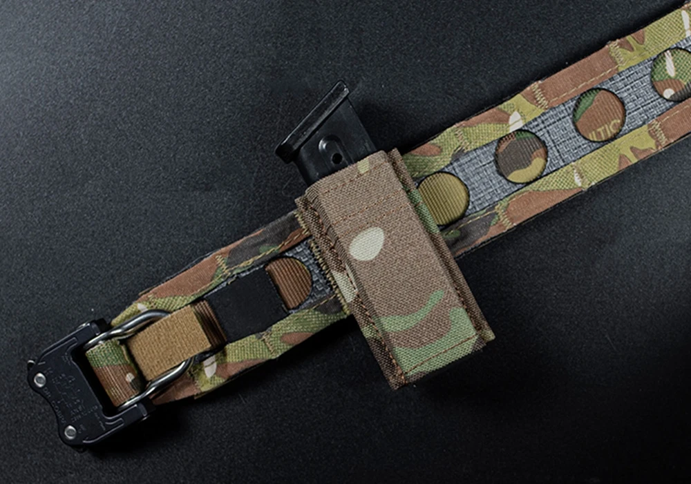 FAST 9MM Pistol Single/Double Magazine Pouch Tactical MOLLE Mag Pouch with Quick Release Kydex Insert for GL M9 P226 HK USP