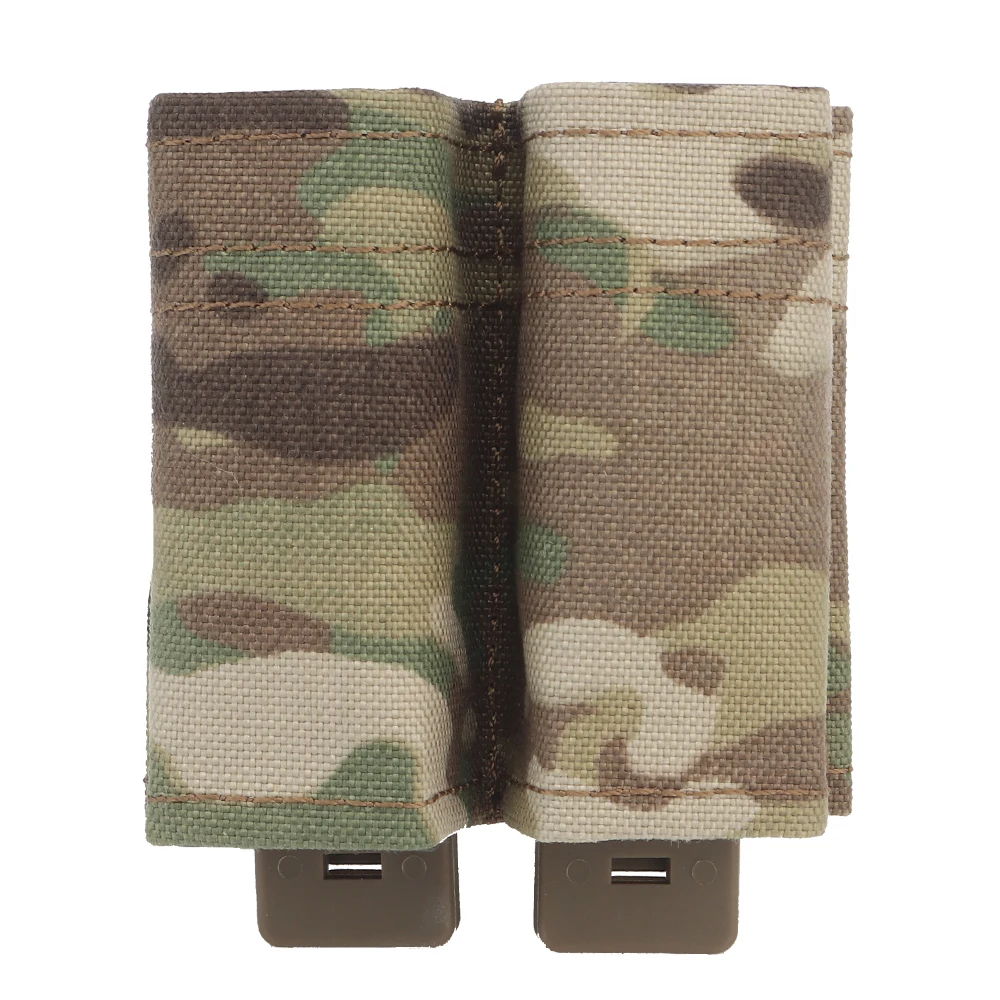 FAST 9MM Pistol Single/Double Magazine Pouch Tactical MOLLE Mag Pouch with Quick Release Kydex Insert for GL M9 P226 HK USP