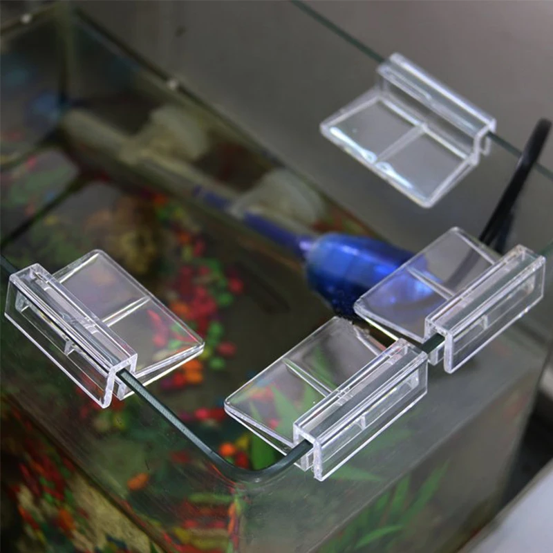 5/6/8/10/12mm Aquarium Acrylic Clips Glass Cover Support Holders Transparent Fish Tank Cover Plate Bracket Aquarium Accessories