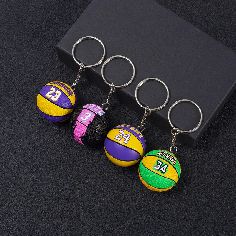 Curry Basketball Keychain Car Key Ring All Star Fan Key Chain Ball Shape Bag Pendant Jewelry Lover Trinket Best Gift Accessories