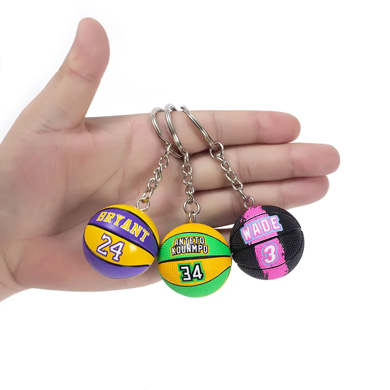 Curry Basketball Keychain Car Key Ring All Star Fan Key Chain Ball Shape Bag Pendant Jewelry Lover Trinket Best Gift Accessories