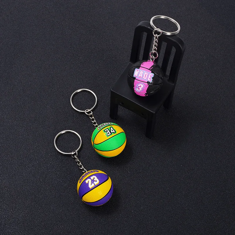 Curry Basketball Keychain Car Key Ring All Star Fan Key Chain Ball Shape Bag Pendant Jewelry Lover Trinket Best Gift Accessories