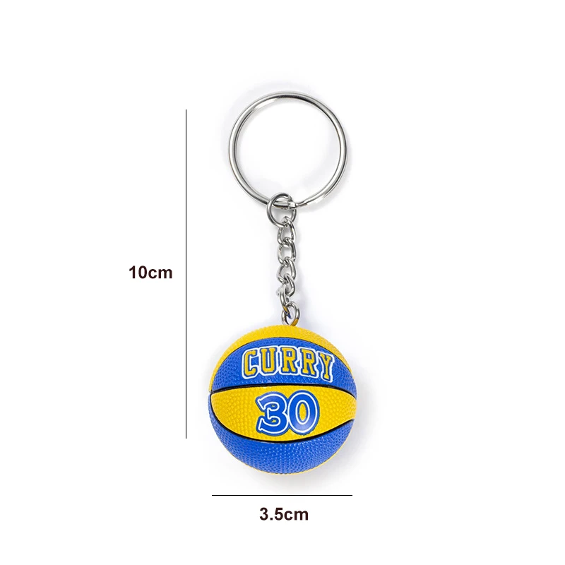 Curry Basketball Keychain Car Key Ring All Star Fan Key Chain Ball Shape Bag Pendant Jewelry Lover Trinket Best Gift Accessories