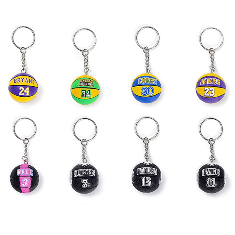 Curry Basketball Keychain Car Key Ring All Star Fan Key Chain Ball Shape Bag Pendant Jewelry Lover Trinket Best Gift Accessories