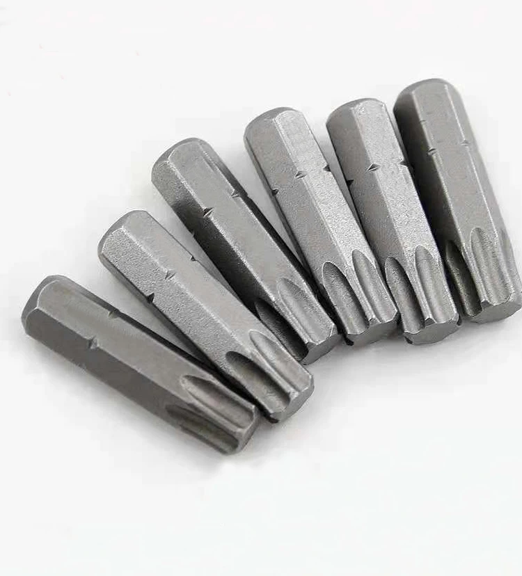 1 Inch T6 T7 T8 T9 T10 T15 Torx Screwdriver Bit Set S2 Steel 1/4 Inch 6.35mm Hex Shank Electric Screwdriver Bits For Power Tools