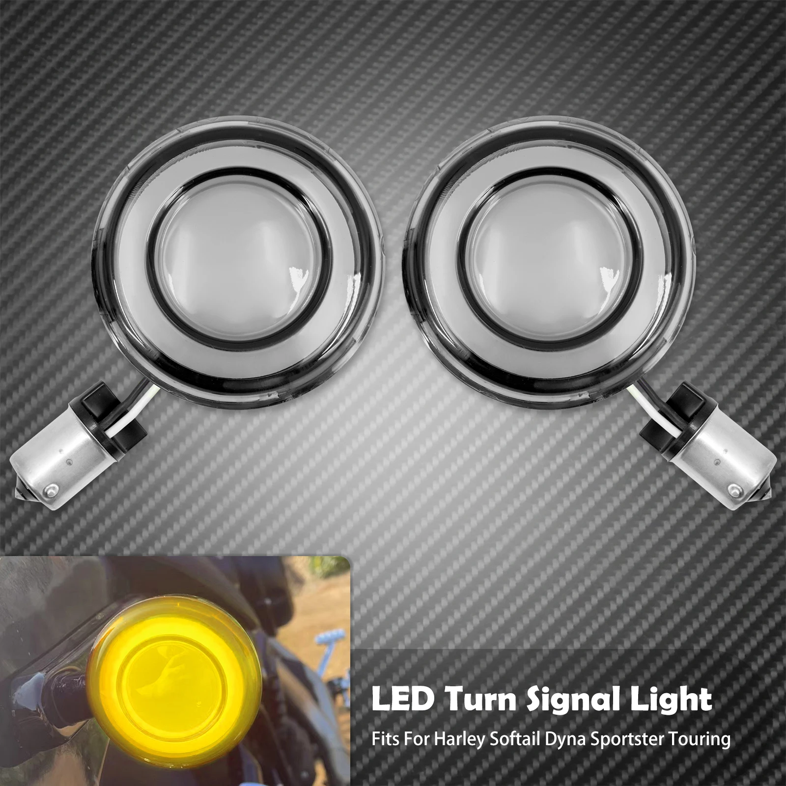 Motorcycle Turn Signal Conversions LED Panel Light 1156 1157 Bullet Style For Harley Sportster Touring Breakout Fat Boy Softail