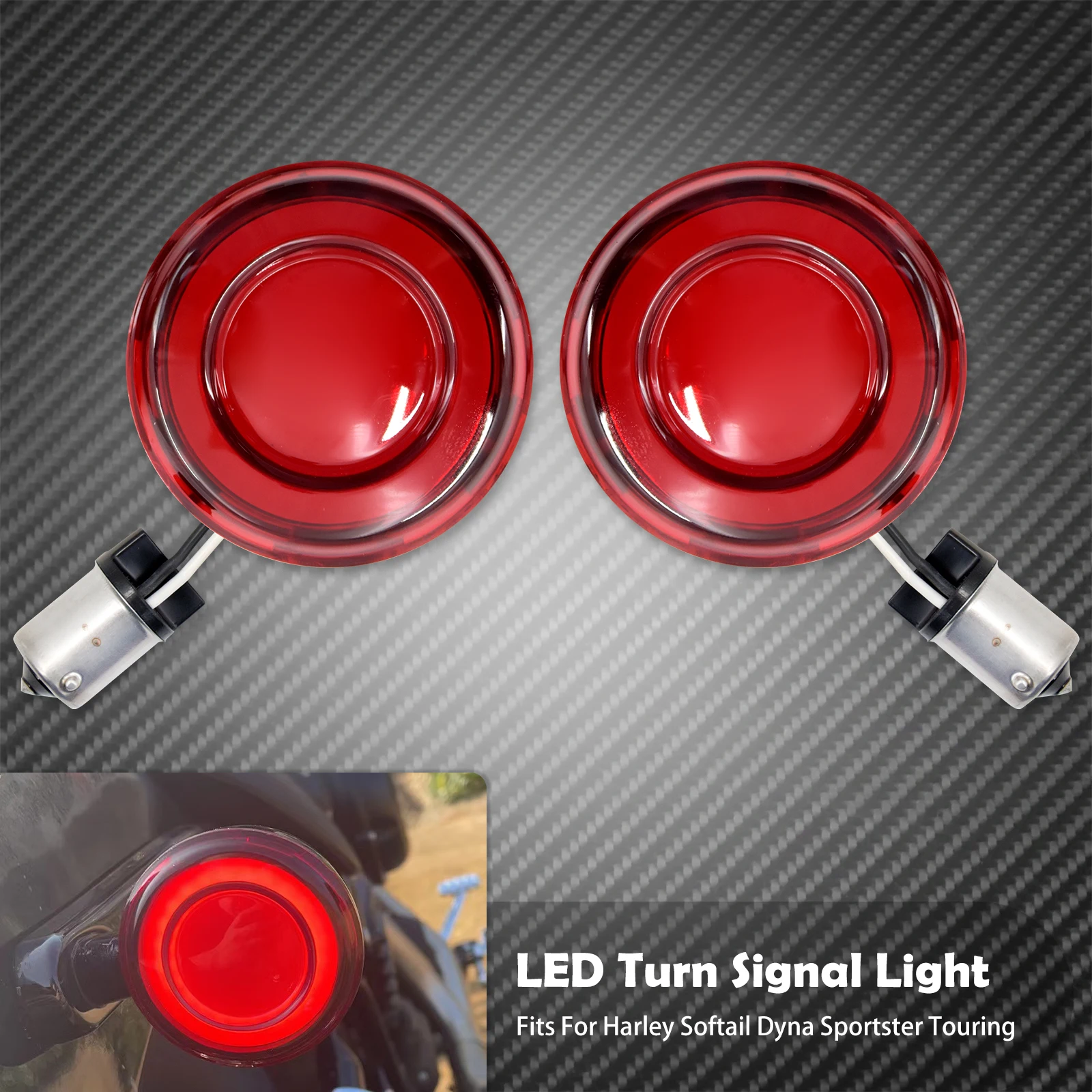 Motorcycle Turn Signal Conversions LED Panel Light 1156 1157 Bullet Style For Harley Sportster Touring Breakout Fat Boy Softail